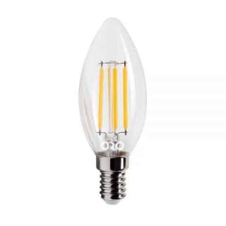 LED sijalka fillament E14 C30 6W 806lm svečka nevtralno bela 4000K steklena