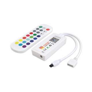 Wi-Fi smart kontroler z IR daljincem za RGB LED trakove 5-24V 6A DC Tuya