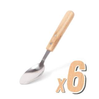 Set 6 žlic z lesenim ročajem