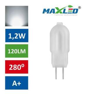 LED žarnica - sijalka G4 1,2W 12V nevtralno bela 5000K 1:1 MAX-LED
