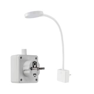 LED bralna svetilka za v vtičnico 4W 300 lumen zatemnilna 4000K bela