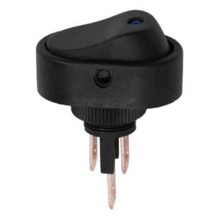 Preklopno vgradno stikalo OFF/ON 20A 12VDC modra osvetlitev