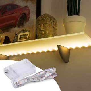 LED trak na baterije toplo beli 30 LED 3xAA 1m