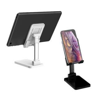 Namizni nosilec / držalo za telefon ali tablico bele barve